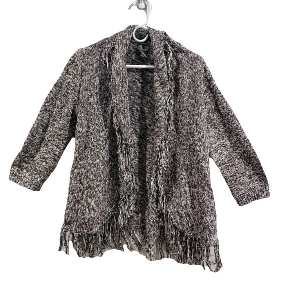 Women’s Marled Open Cardigan Casual Layering Size 1 Cozy Boho